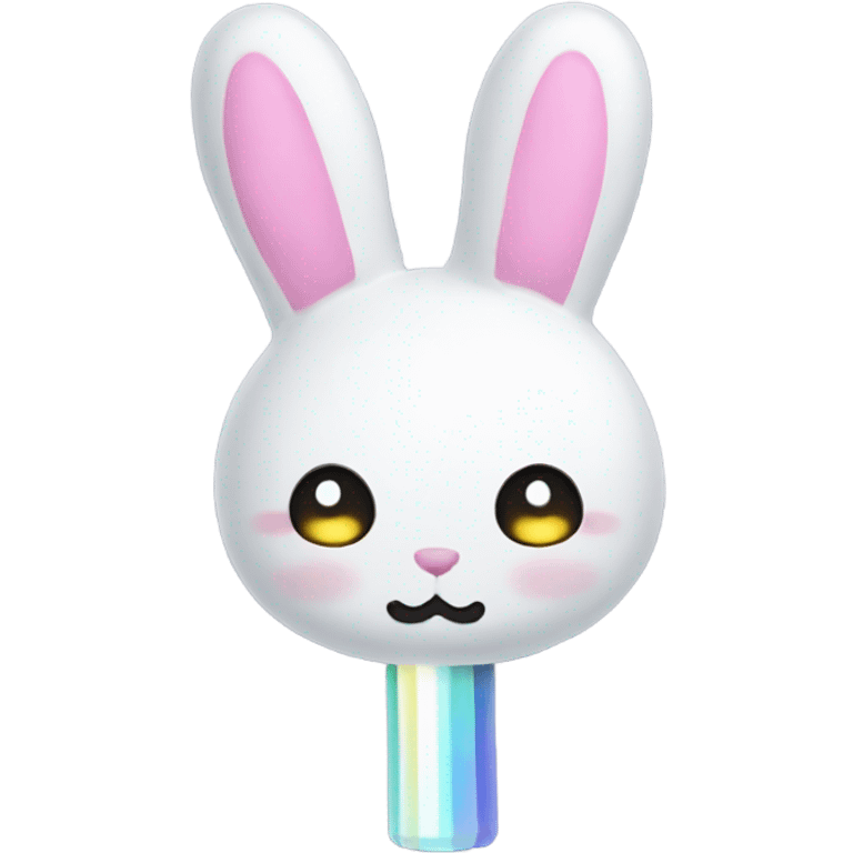 White Bunny light stick KPOP emoji