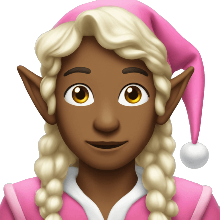 Elf with pink elf clothes emoji