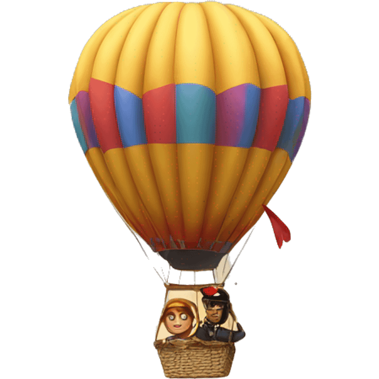 Hot air balloon with pilot emoji