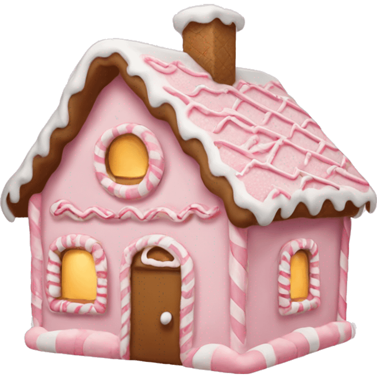 Light pink gingerbread house emoji