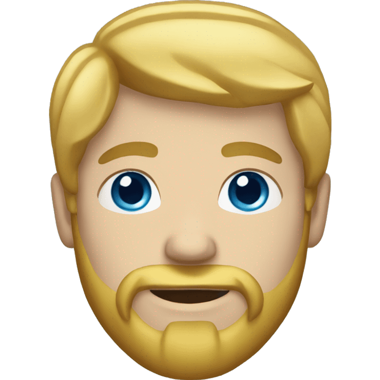 Man with blonde hair and blue eyes and beard  emoji