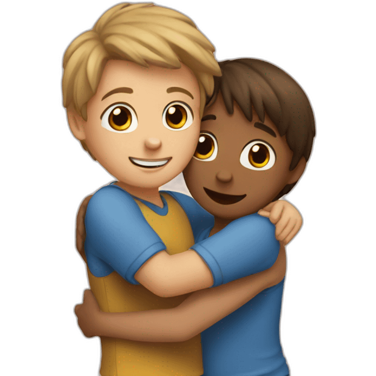 Hug girl and boy  emoji