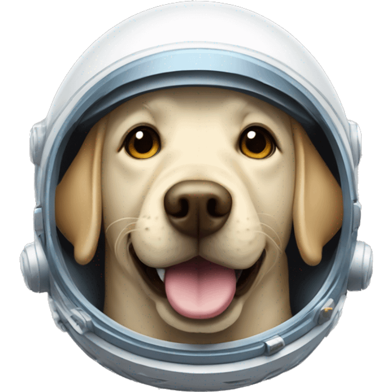 labrador with space helmet front smile ios icon emoji