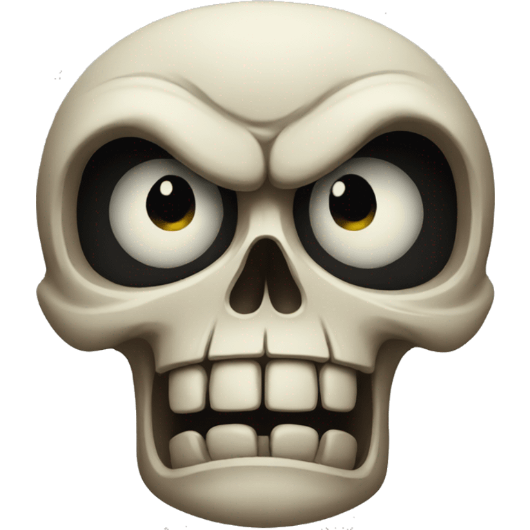 really angry skull emoji