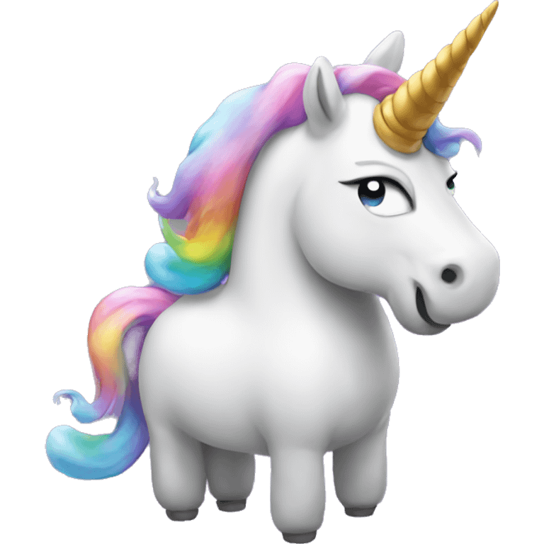 unicorn having a poop emoji