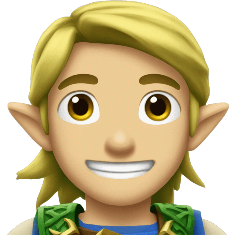 Link of Zelda face smile emoji