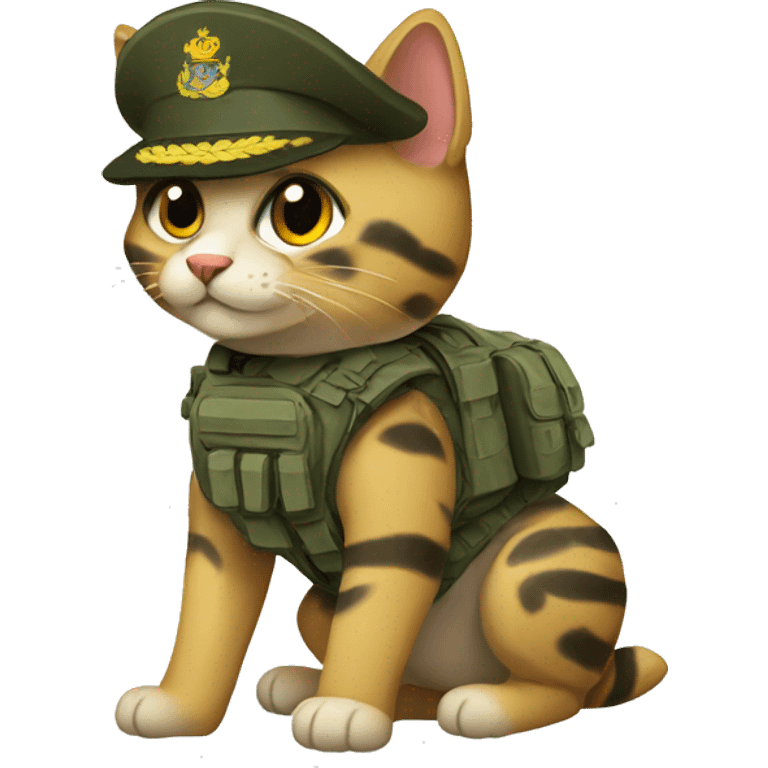 military cat Ukrainian marines emoji