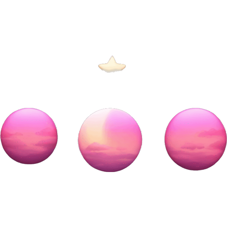 Sunset, pink, moon, stars emoji