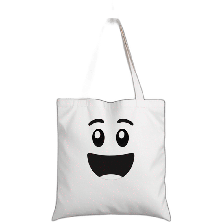 tote bag white emoji