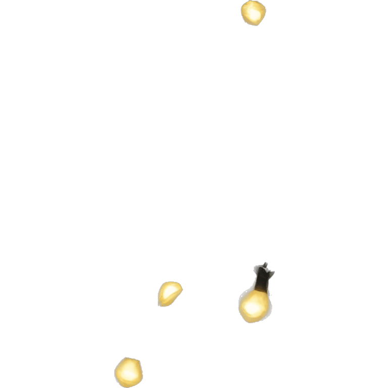 Realistic gold and black glowing christmas string lights connected. emoji