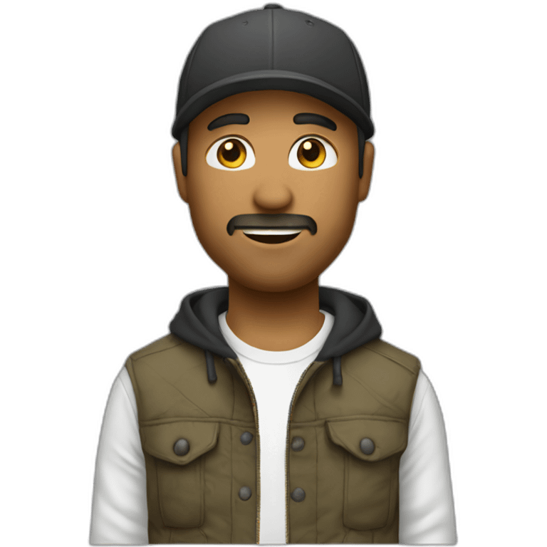 Create emoji for my brand i need a man in middle age wearing a streetwear cloth emoji