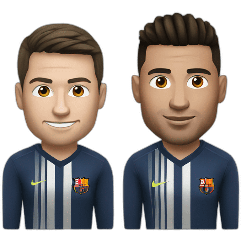 Ronaldo with messi emoji