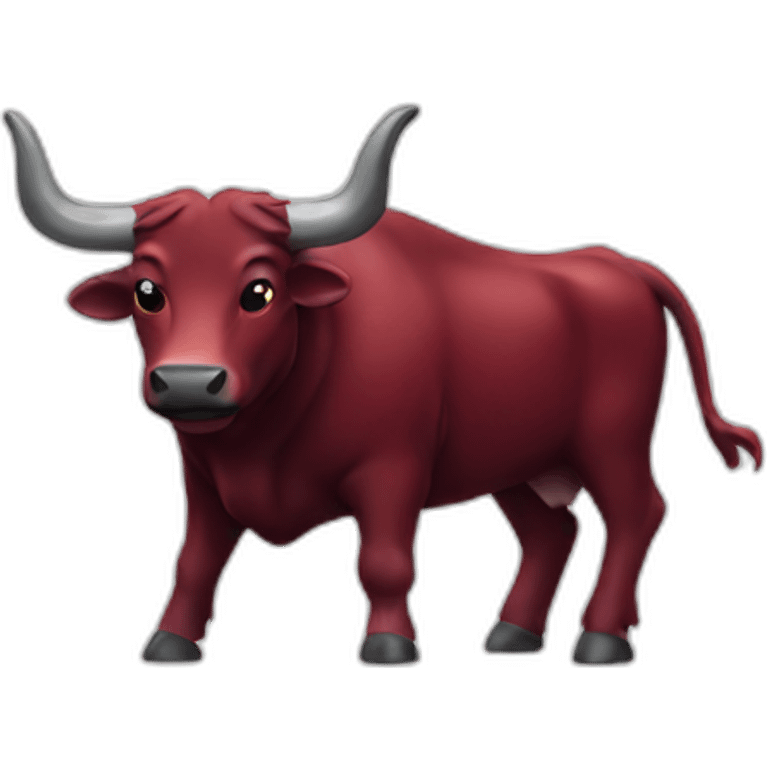 dark red bull  emoji