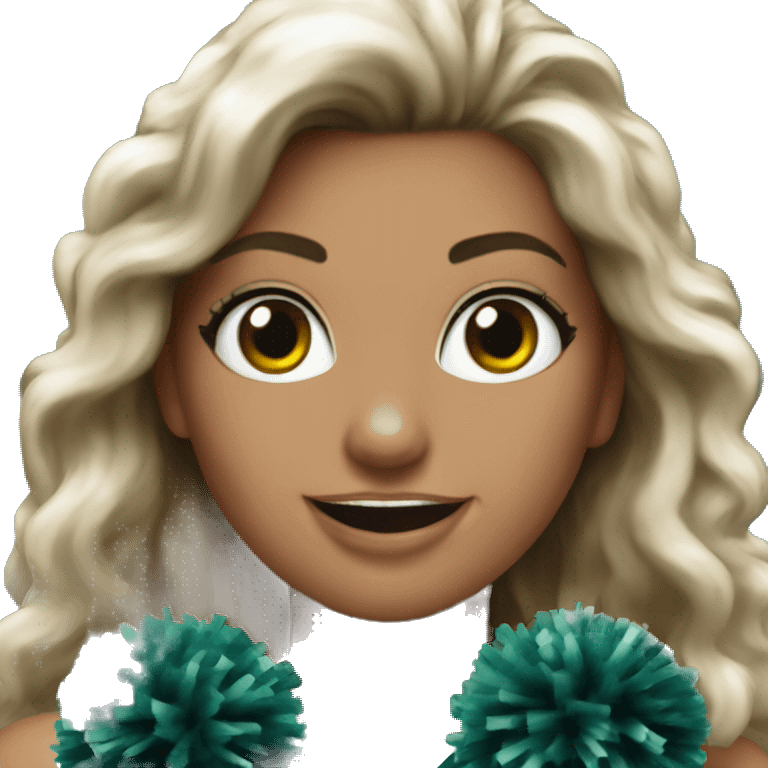 Philadelphia eagles cheerleader with pompoms emoji