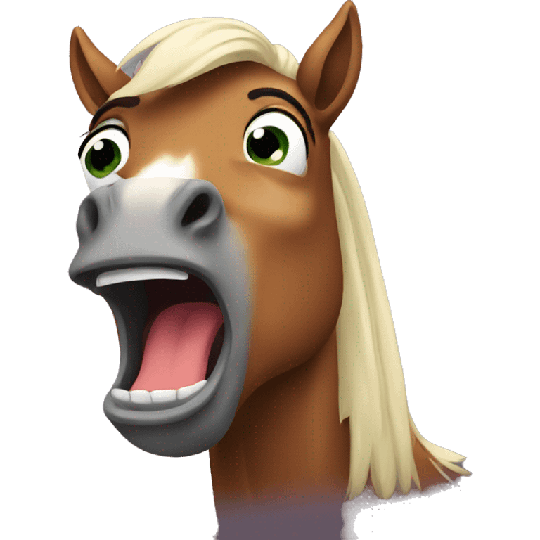 scared horse emoji