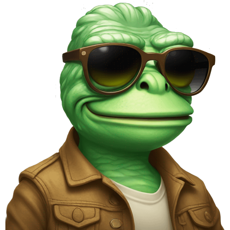 cool pepe with sunglasses emoji