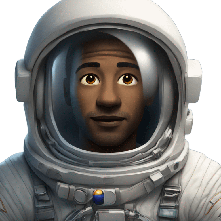 male astronaut portrait close-up emoji