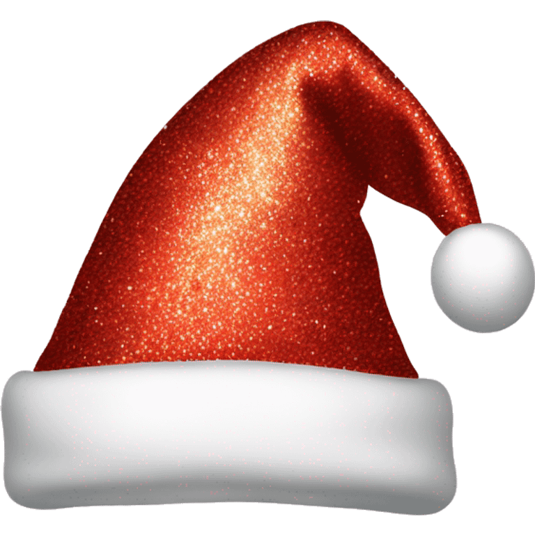 Santa hat with glitter emoji