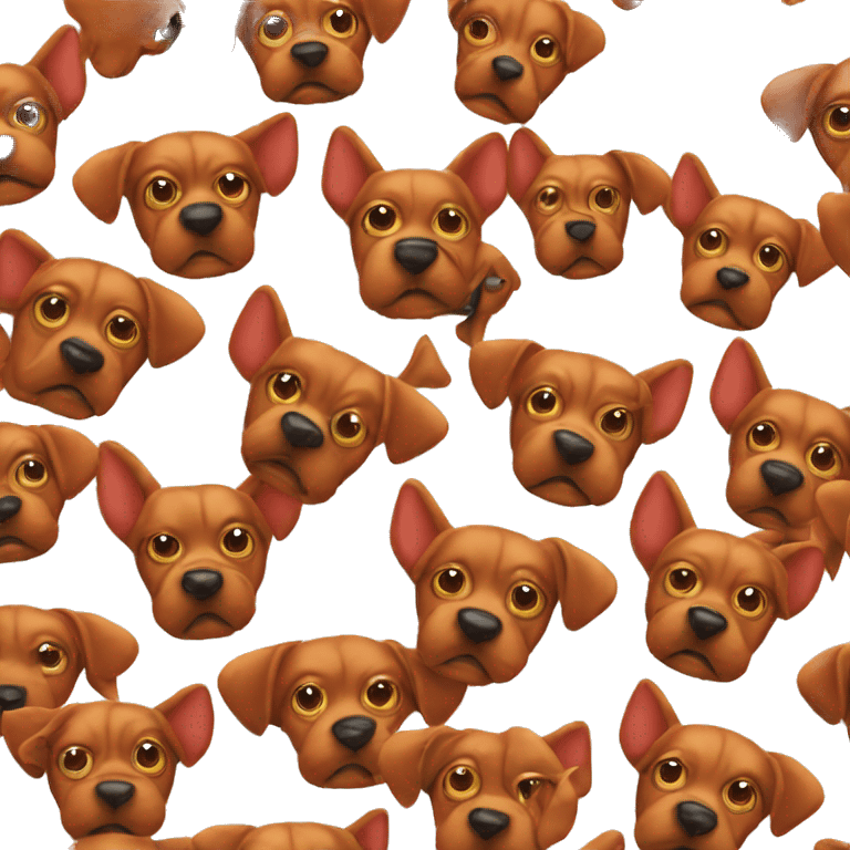 solid red dog with pointed ears emoji