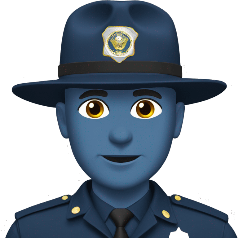 Washington state trooper blue bald emoji