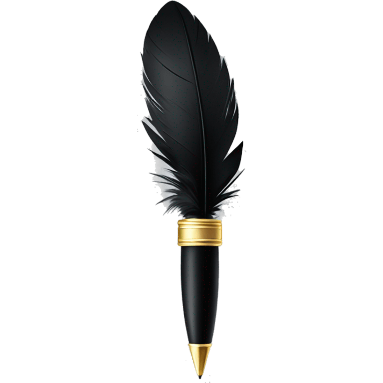 black feather pen, elegant professional emoji