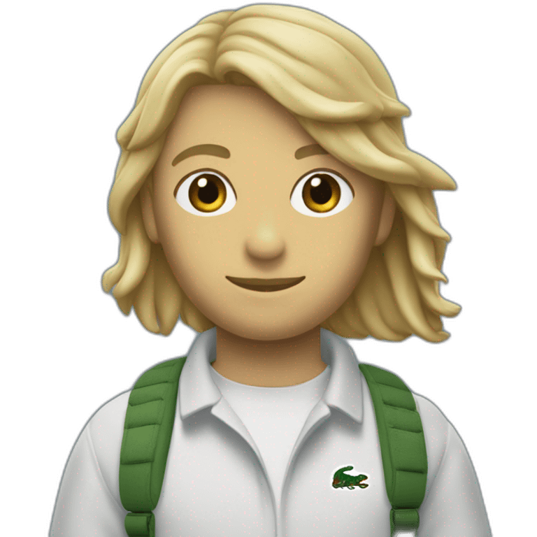 La joconde avec un ensemble lacoste emoji