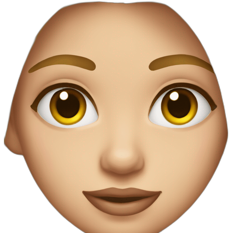 Fille avec un trai au sourcils emoji