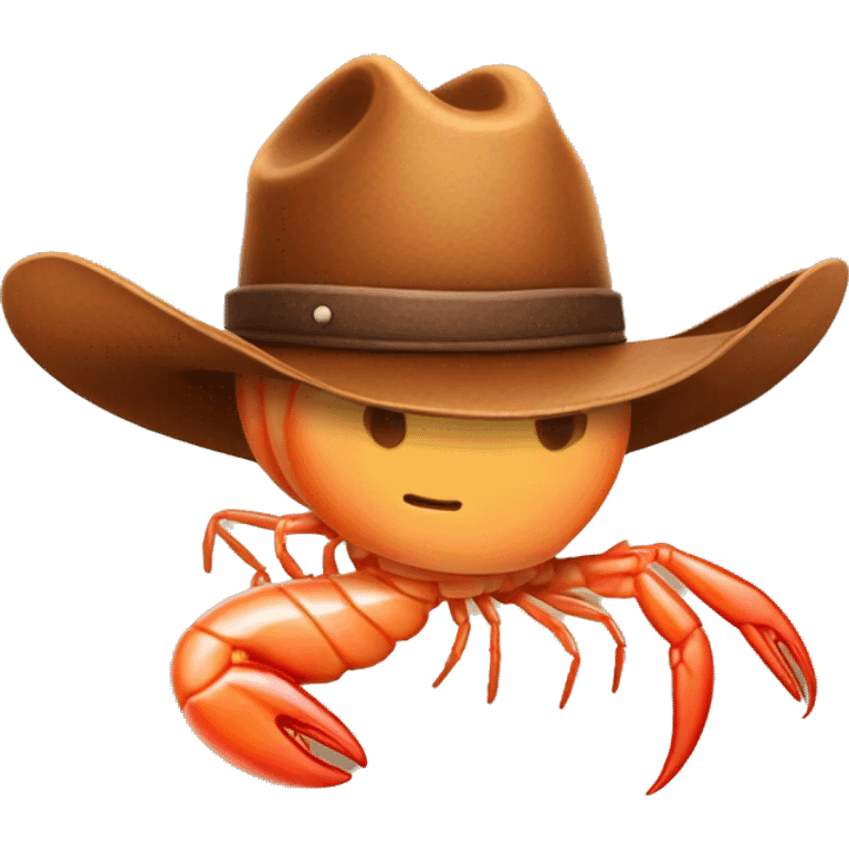 Shrimp with a cowboy hat emoji