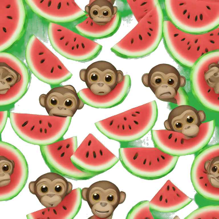 monkey watermelon emoji