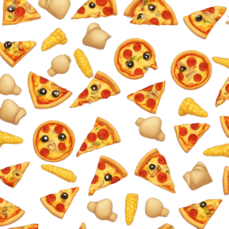 Pizza with corn emoji