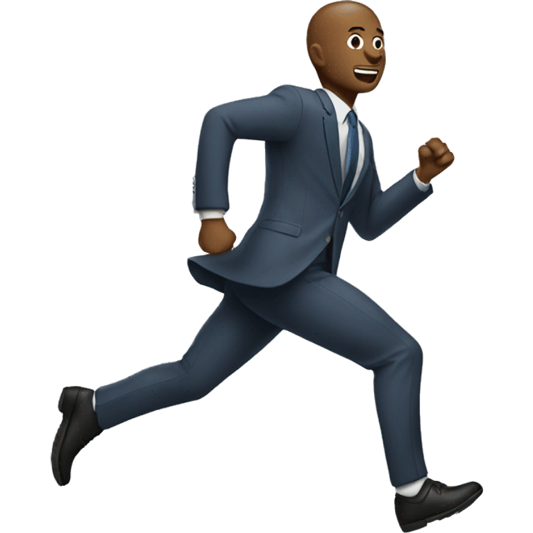 man running with suit emoji