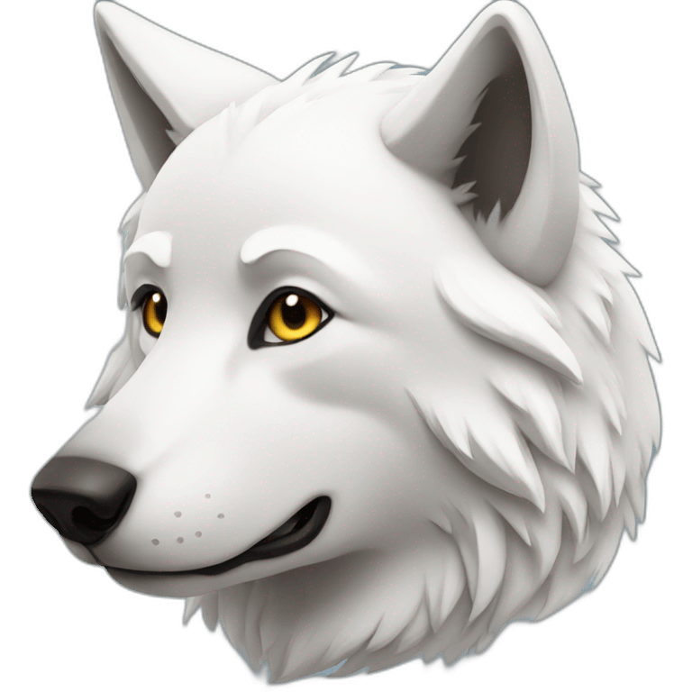 white wolf emoji