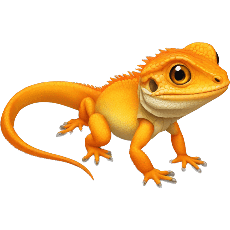 Orange bearded lizard emoji