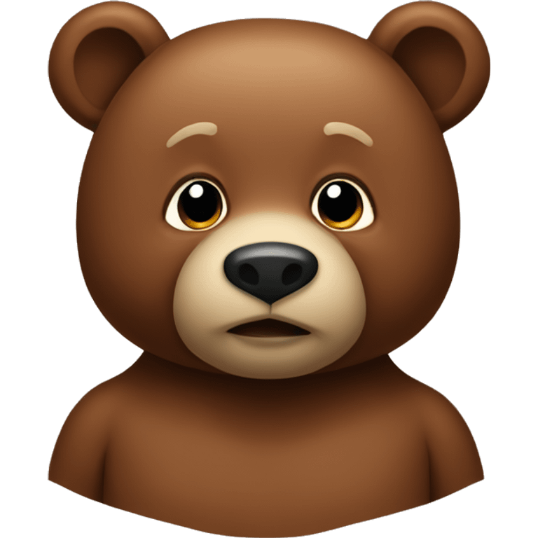 A brown quoqette bear emoji