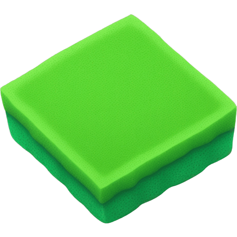 green flat square dish sponge emoji