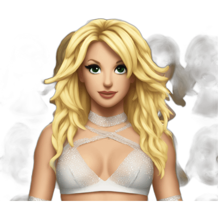 Britney Spears front photo in her outfit from her music video "toxic" emoji