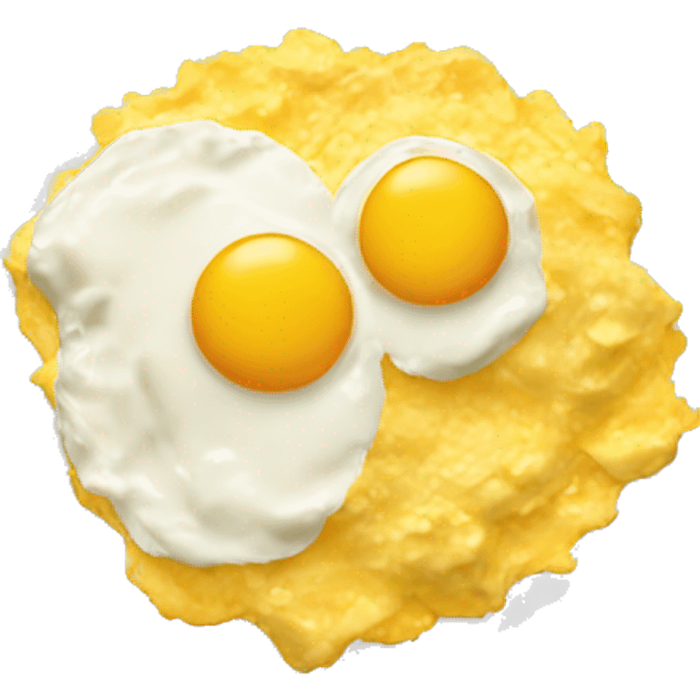 Scrambled eggs on plate emoji