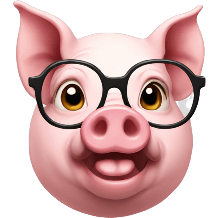 Pig with glasses emoji