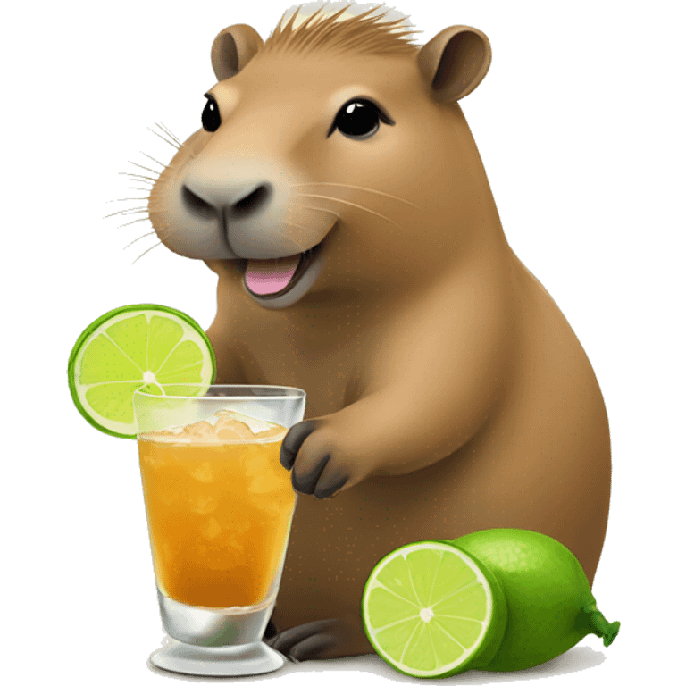 capybara with a margarita  emoji