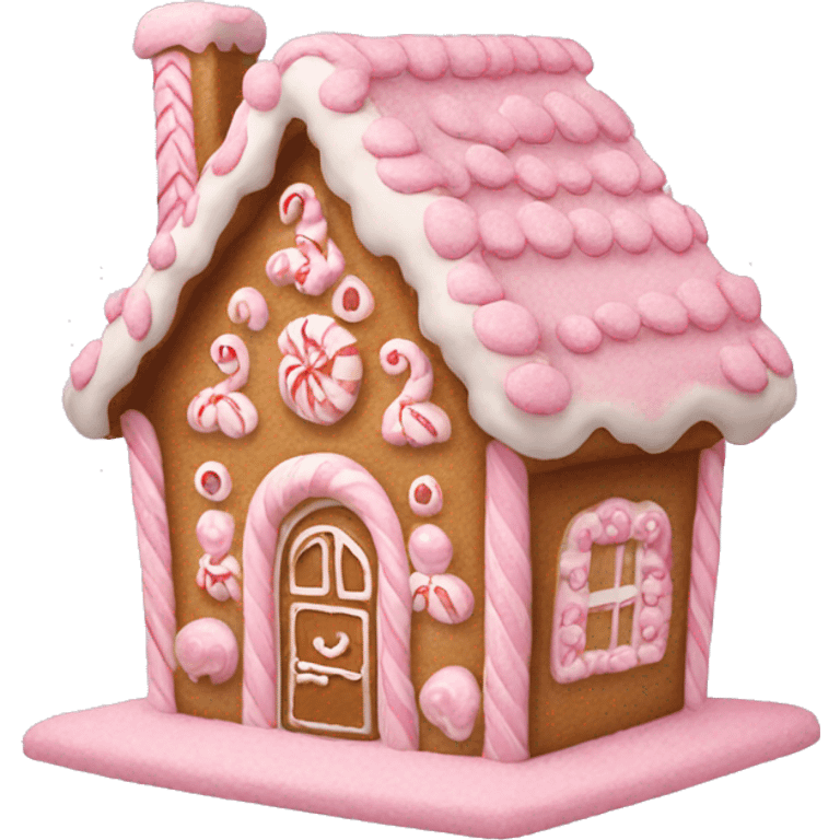 light pink gingerbread house emoji