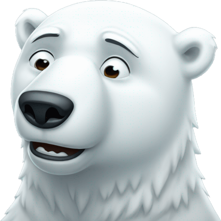 Polar bear crying emoji