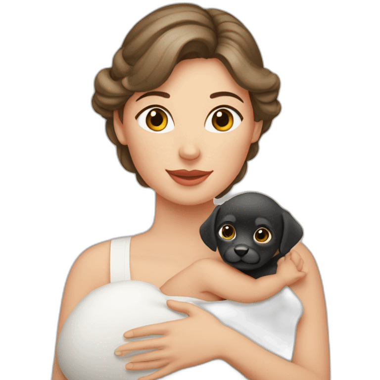 Femme française et son bébé emoji