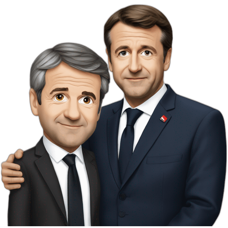 Macron qui serre la main a melenchon emoji