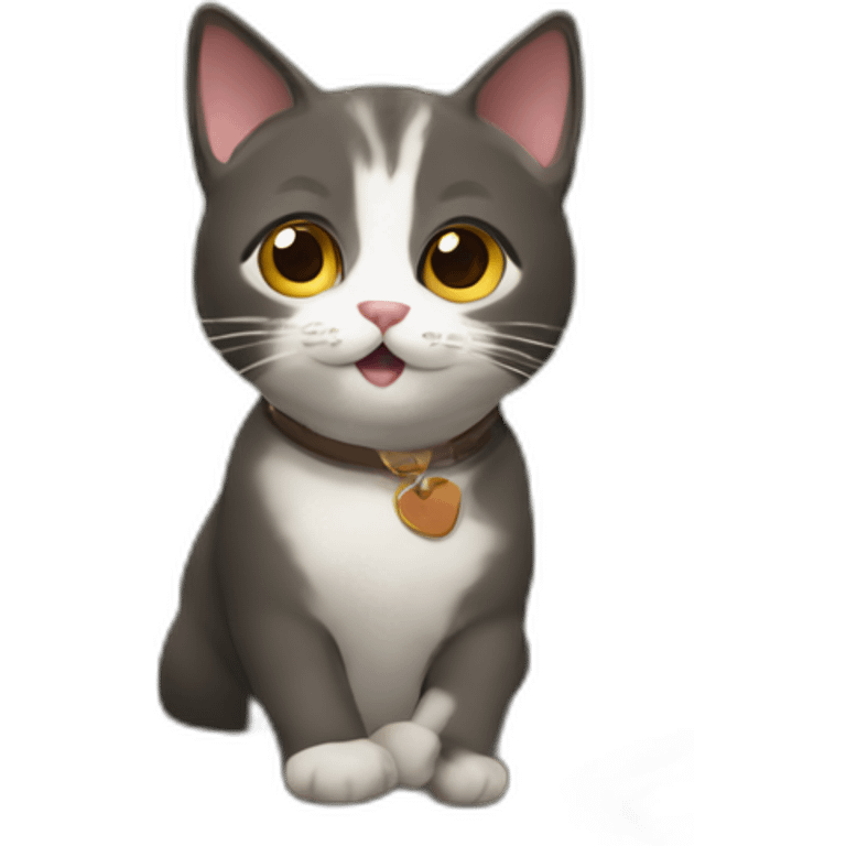 Cat cafe surprise emoji