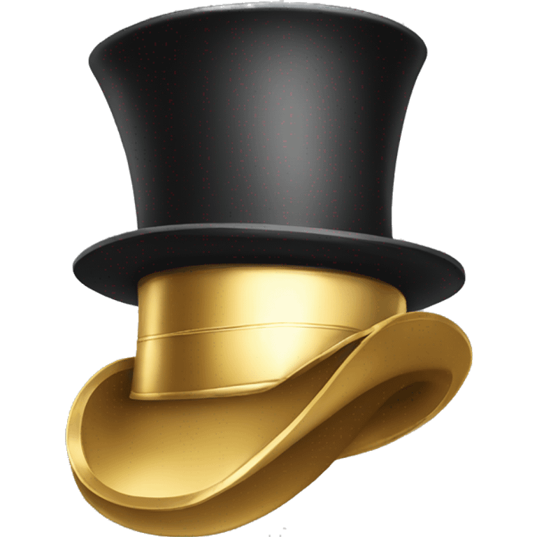 Top Hat add thick gold band emoji