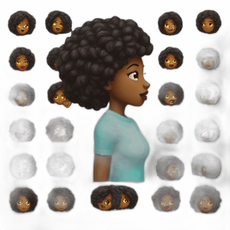 black girl sendind kisses emoji