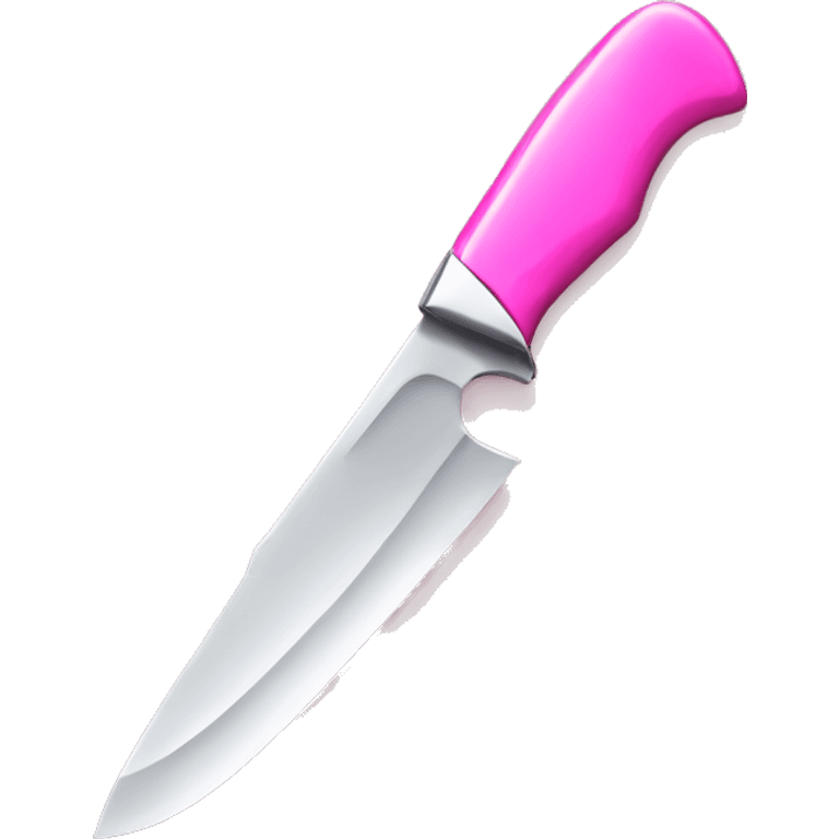 Pink knife with a glossy touch emoji