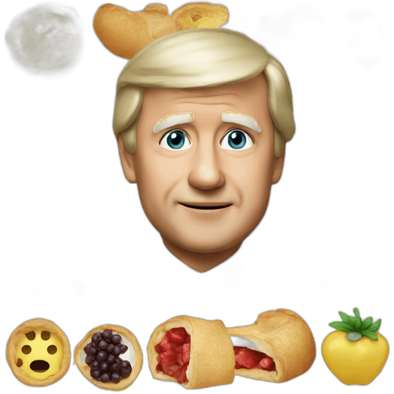 The French President Who's Eating emoji