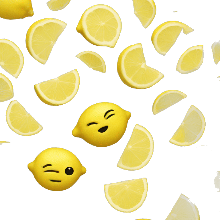 A lemon with heart happy eyes emoji