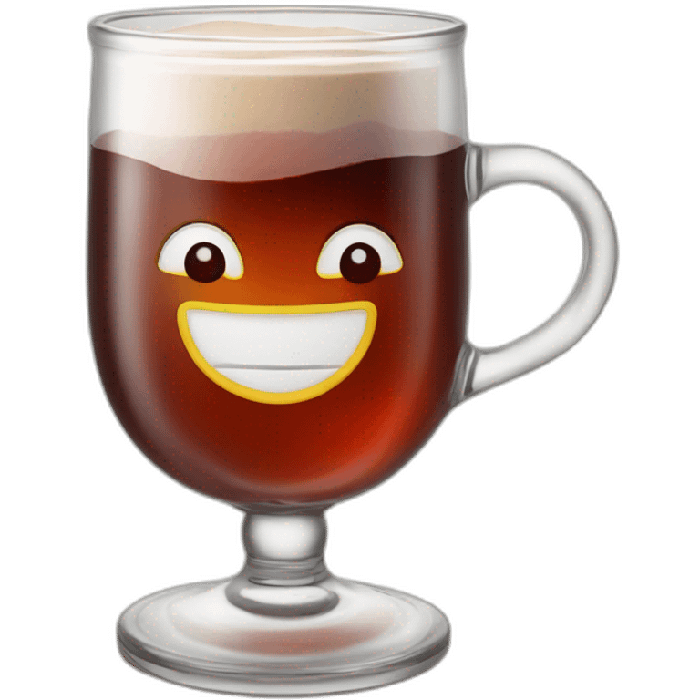 Gluhwein in tea glass emoji